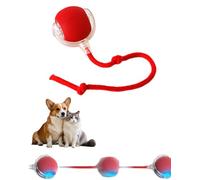 Fyozyon Vocal Michelin Dog Ball, Vocal Michelin Ball for Dogs, 2026 New Interactive Rolling Dog Ball, Rechargeable, 360° Smart Automatic Rolling, Four Modes, for Dog Indoor (Red)