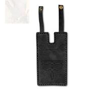 Fyozyon Western Boot Wallet with Snap Strap Leather Wallet for Men and Women Handmade Minimalist Design Fashionable 2025 Boot Wallet Pulp Fiction Style Thread Wallets Compact Purse (Black)