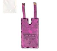 Fyozyon Western Boot Wallet with Snap Strap Leather Wallet for Men and Women Handmade Minimalist Design Fashionable 2025 Boot Wallet Pulp Fiction Style Thread Wallets Compact Purse (Pink)