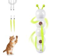 Fyozyon Whack a Worm Cat Toy, Moving Caterpillar Smart Cat Toy, Smart Sensor Cats Toys Worm Design with Suction Cup, Random Path, Interactive Motion Activated, USB Rechargeable, for Indoor Pet (1pc)