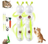 Fyozyon Whack a Worm Cat Toy, Smart Motion Cat Toy with Worm Design USB Rechargeable Interactive Cat Feather Toy with Suction Cup for Stable Play, Moving Caterpillar Cat Toys for Indoor Cats (A)