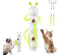 Fyozyon Whack a Worm Post Cat Toy, cat Toys Interactive, whirly Caterpillar Cats Toys self-Play, Interactive Whack a Worm Cat Toy, Moving Caterpillar Cat Toys for Indoor Cats, Rechargeable (B)