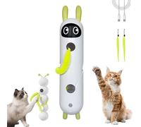 Fyozyon Whack a Worm Post Cat Toy, cat Toys Interactive, whirly Caterpillar Cats Toys self-Play, Interactive Whack a Worm Cat Toy, Moving Caterpillar Cat Toys for Indoor Cats, Rechargeable (B) (A)