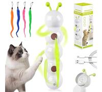 Fyozyon Whack a Worm Post Cat Toy, Interactive Caterpillar Smart Motion Cat Toy with Worm Design & Motion Sensor, Automatic Indoor Electronic Cat Toys, with Suction Cup Base & USB Rechargeable (#B)