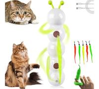 Fyozyon Whirlie Caterpillar Smart Motion Cat Toy, Smart Sensor Whack A Worm Cat Toy,Whirly Caterpillar Cats Toys Self-Play