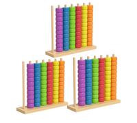 Fyozyon Wooden Color Matching Stacking Puzzle, Fast Pattern Challenge Ring Stack for Adults,Cognitive Coordination Strategy Game Competitive Tabletop Brain Teaser (3 Pack)