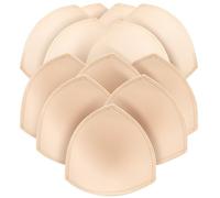 Fypxd 6 Pairs Bra Pads Inserts Push up,Removable Sports Breast Enhancers Inserts,Sew in Bra Cups for Swimsuits, Beige, C/D/E
