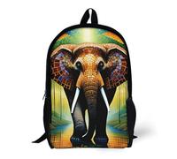 FYQTCIAN Backpacks Elephant Kids School Backpack School Bag 3D Forest Animals School Bag for Boys Womens Elementary And Middle School Students,Gifts For Boys And Girls 17inch