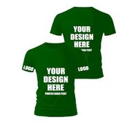 Fyralune Personalised T-Shirt for Men & Custom T Shirts Women,Design Your Own Customisable Shirt, Customisable T-Shirts Add Photos/Text, for Couples Printing Birthdays customised Gifts Dark Green