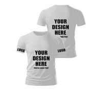 Fyralune Personalised T-Shirt for Men & Custom T Shirts Women,Design Your Own Customisable Shirt, Customisable T-Shirts Add Photos/Text, for Couples Printing Birthdays customised Gifts White