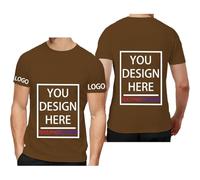 Fyralune Personalised T Shirts & Bulk Custom Shirts Unisex Fit, Add Logo/Photo/Text- Design Your Own Printed for Men & Women T-Shirts,Great Personalised Gifts for Any Occasion Dark Brown