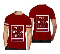 Fyralune Personalised T Shirts & Bulk Custom Shirts Unisex Fit, Add Logo/Photo/Text- Design Your Own Printed for Men & Women T-Shirts,Great Personalised Gifts for Any Occasion Maroon