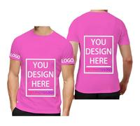 Fyralune Personalised T Shirts & Bulk Custom Shirts Unisex Fit, Add Logo/Photo/Text- Design Your Own Printed for Men & Women T-Shirts,Great Personalised Gifts for Any Occasion Rose Pink