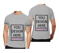 Fyralune Personalised T Shirts & Bulk Custom Shirts Unisex Fit, Add Logo/Photo/Text- Design Your Own Printed for Men & Women T-Shirts,Great Personalised Gifts for Any Occasion Light Gray