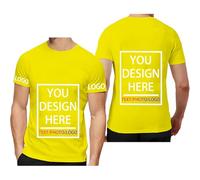 Fyralune Personalised T Shirts & Bulk Custom Shirts Unisex Fit, Add Logo/Photo/Text- Design Your Own Printed for Men & Women T-Shirts,Great Personalised Gifts for Any Occasion Yellow