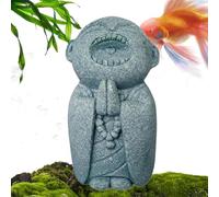 Fyrdyn Buddha Garden Statue - Garden Stone Monk Buddha Statue - Zen Sculpture Spiritual Buddhist Ornament for Home Meditation Yoga Room Bedroom Bathroom Studio Patio Aquarium