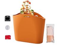 Fyrdyn Car Trash Bag | Backseat Silicone Trash Can Storage Organizer,Multipurpose Garbage Bin,for Automotive RV Vehicle Umbrellas Snacks