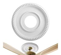 Fyrdyn Ceiling Fan Medallion, Ceiling Medallions for Light Fixtures, Board Rose Base Decoration European Style PU for Trim Canopy Chandelier Wood Wall Home Living Room Bedroom