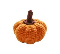 Fyrdyn Crochet Pumpkin Decor | Small Halloween Faux Pumpkins Table Decor | Rustic Farmhouse Decoration Aesthetic Autumn Bowl Filler for Home Kitchen Thanksgiving Mantel Bookshelf