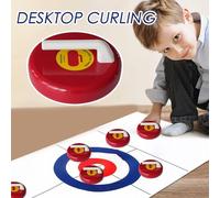 Fyrdyn Curling Board Game - Portable Tabletop Games - Leisure Sports Toys for Kids Adults Offices Classrooms Dorms Backyard Floor Family Gathering Party Bar College Yard