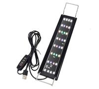 Fyrdyn Fish Tank LED Light, Full Spectrum Aquarium LED Lighting, Fish Tank Decoration Lamp with Timer Function for Desktop Living Room Den Home Dorm