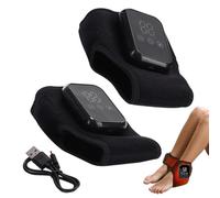 Fyrdyn Foot and Ankle Massager | Rechargeable 3 Vibration Modes,Heated Foot Massager,for Elderly Men Women Adults Long Driving Workout Relaxation