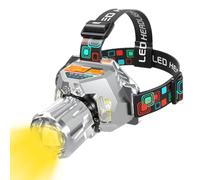 Fyrdyn Hiking Headlamps for Adults | Bright Rechargeable Headlight,Multifunctional Bright Portable Light for Cycling Outdoor Running Picnic Adults Hiking Fishing