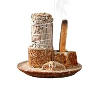 Fyrdyn Incense Burner Holder,Meditation Room Incense Holder | Multifunctional Ornament Ceramic Burner for Bookshelves Meditation Bed Room Cafe Relaxation Apartment Sauna Spa Hotel