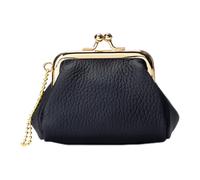 Fyrdyn Leather Coin Purse - Kiss Lock Wallet Portable | Change Bag Portable | for Women Girls Ladies Wives Students Travelers Collectors Professionals Cash Cards Receipts Shopping Traveling