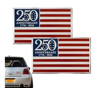 Fyrdyn Metal Flag Emblem | Patriotic Rustproof Decal Sticker | Auto Badges Decal | for Auto Vehicles Pickup Trucks SUV RV Motorcycles Garage 4th Of July Independence Day