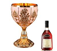 Fyrdyn Mini Goblet | 30ml Vintage Zinc Alloy Wine Glasses - Small Wine Cup for Beer Cocktail Whiskey, Retro Ornaments for Home Bar, Wedding, Goblet Gift