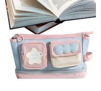 Fyrdyn Pencil Pouch | High Capacity Pencil Bag with Zipper,Multiple Compartments Makeup Cosmetics Bag for Marker Eraser Ruler Sticky Notes School Teen Women Daily Use