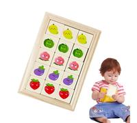 Fyrdyn Puzzle Blocks - Educational Matching Toy Cartoon | Wooden Brain Teasers | for Kindergarten Classroom Training Logic Development Children Kids Family