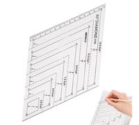 Fyrdyn Sewing Templates - 60 Degree Rhombus Ruler Quilting Template - Transparent Tool Stencil for Textile Crafts Fabric Art Embroidery Work Handmade Projects Costume Design Upholstery Making