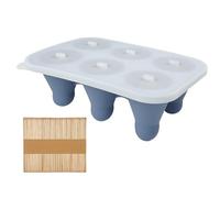 Fyrdyn Silicone Ice Molds | Leak-Proof Non-Stick Gadget | Ice Block Silicone Mold with Sticks - for Desserts Brownie Cake Chocolate Mousse Pudding Fondant Yogurt Juice