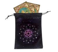 Fyrdyn Tarot Card Pouch - Oracle Tarot Cloth Pouches Card Holders - Deck Storage Case Gothic Design for Necklace Enthusiasts Magician Earrings Stones Crystal