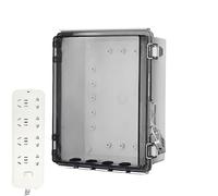 Fyrdyn Waterproof Junction Box,Project Enclosure with Transparent Cover | Dustproof Case with Lock, Protect Outlet, Plug, Power Strip