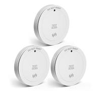 Fyremeld Smoke Alarm, Fire Alarm with 10-Year Battery ;Easy Installation, EN14604 Certified, Smoke detector for Home Living Rooms, Bedroom, Office 3 Pack
