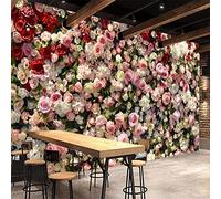 FYRHLH 3D Wall Mural Colored Flowers Wallpaper Print Photo Wallpaper Non-Woven Wall Mural Decoration Poster Picture Design Modern Mural for Living Room Kids Bedroom 150cm×105cm