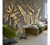 FYRHLH 3D Wallpaper Mural Abstract Leaves Wall Poster Art Photo Wallpaper Non-Woven 3D Effect Wallpaper Mural Poster Decoration for Bedroom Living Room Corridor 200cm×140cm