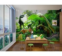 FYRHLH 3D Wallpaper Mural Forest Dinosaurs Wall Poster Art Photo Wallpaper Non-Woven 3D Effect Wallpaper Mural Poster Decoration for Bedroom Living Room Corridor 250cm×175cm