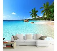 FYRHLH 3D Wallpaper Mural The Blue sea Wall Poster Art Photo Wallpaper Non-Woven 3D Effect Wallpaper Mural Poster Decoration for Bedroom Living Room Corridor 250cm×175cm