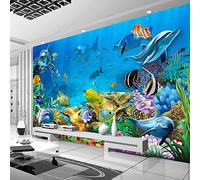 FYRHLH Wallpaper Fish Under The Sea Wall Mural Photo Wallpaper Non-Woven 3D Effect Wall Poster for Living Room Bedroom Restaurant Wall Decoration 150cm×105cm