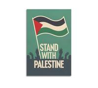 FYRNQ Free Gaza Stand with Palestine Poster Wall Art Print Retro Aesthetic Room Decor Painting Canvas Home And Office Decorations 20x30inch(50x75cm) Unframe-style