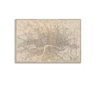 FYRNQ Vintage Map Large Scale Map of London in 1861 Poster Wall Art Print Retro Aesthetic Room Decor Painting Canvas Home And Office Decorations 24x36inch(60x90cm) Unframe-style