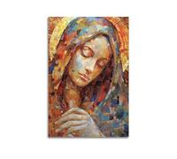FYRNQ Virgin Mary Holy Mary Madonna Mother Mary Poster Wall Art Print Retro Aesthetic Room Decor Painting Canvas Home And Office Decorations 20x30inch(50x75cm) Unframe-style
