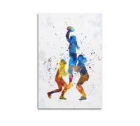 FYRNQ Watercolour Sport Poster Rugby Women Player(1) Poster Wall Art Print Retro Aesthetic Room Decor Painting Canvas Home And Office Decorations 16x24inch(40x60cm) Unframe-style