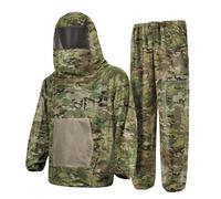 FYRTA Hunting Clothing, Summer Anti-Mosquito Suit, Mesh lightweight Camouflage Clothing Tops Pants Jacket for Men Women Outdoor Hunting, Fishing, Camping, Adventure-CP||M/L(165CM-175CM)