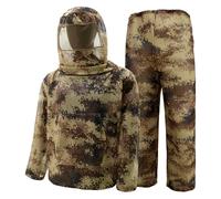 FYRTA Hunting Clothing, Summer Anti-Mosquito Suit, Mesh lightweight Camouflage Clothing Tops Pants Jacket for Men Women Outdoor Hunting, Fishing, Camping, Adventure-desert||M/L(165CM-175CM)
