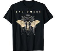 FysaH Bad Omens Moth T-Shirt Graphic Tees for Women Men Unisex (Black,XL)